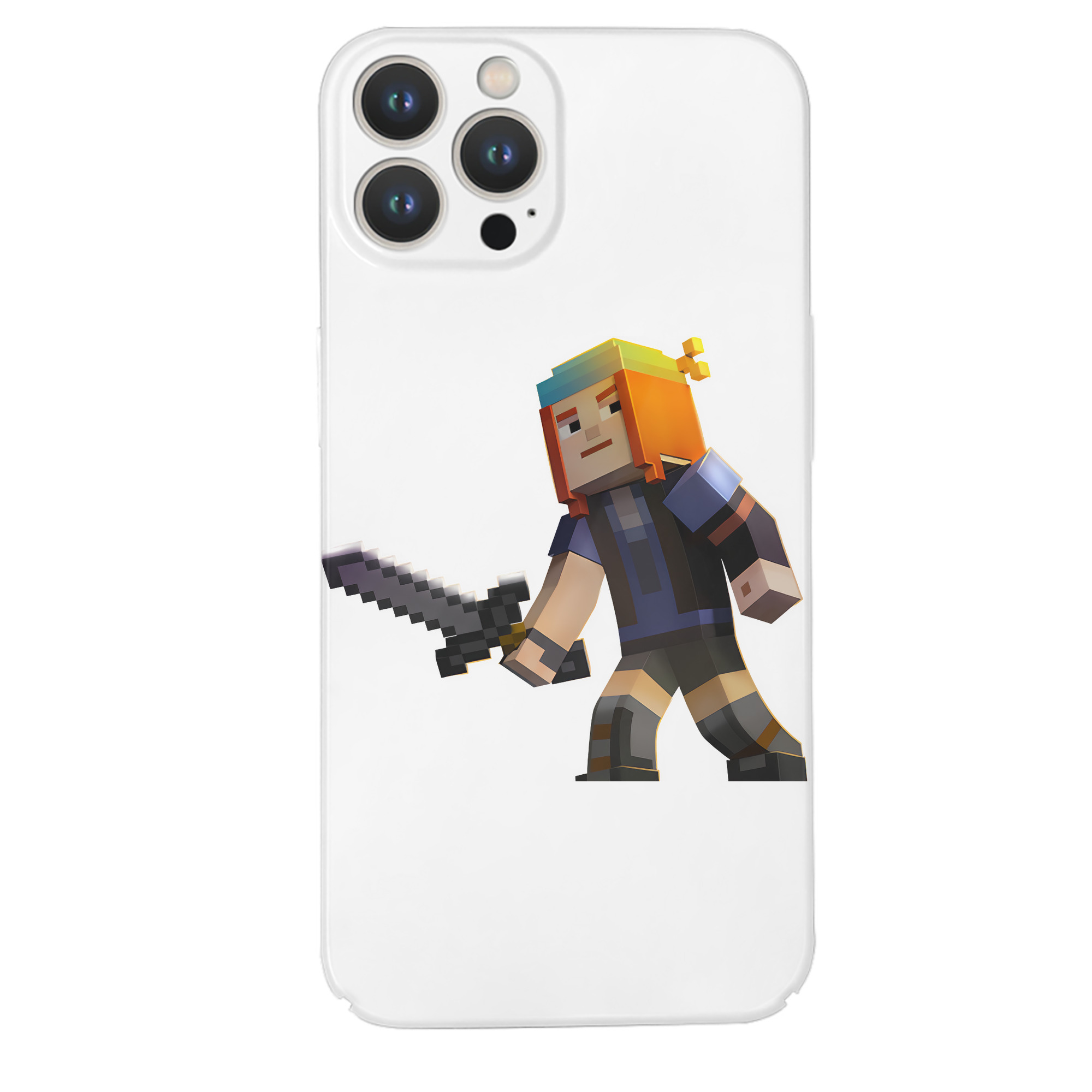 （画像用） マインクラフト ブロックの世界 Minecraft MC Block world 【iPhone 14シリーズ対応】ハードケース